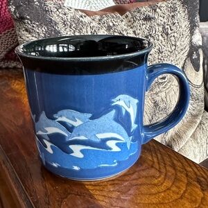 Vintage Otagiri Dolphin Ceramic Mug
